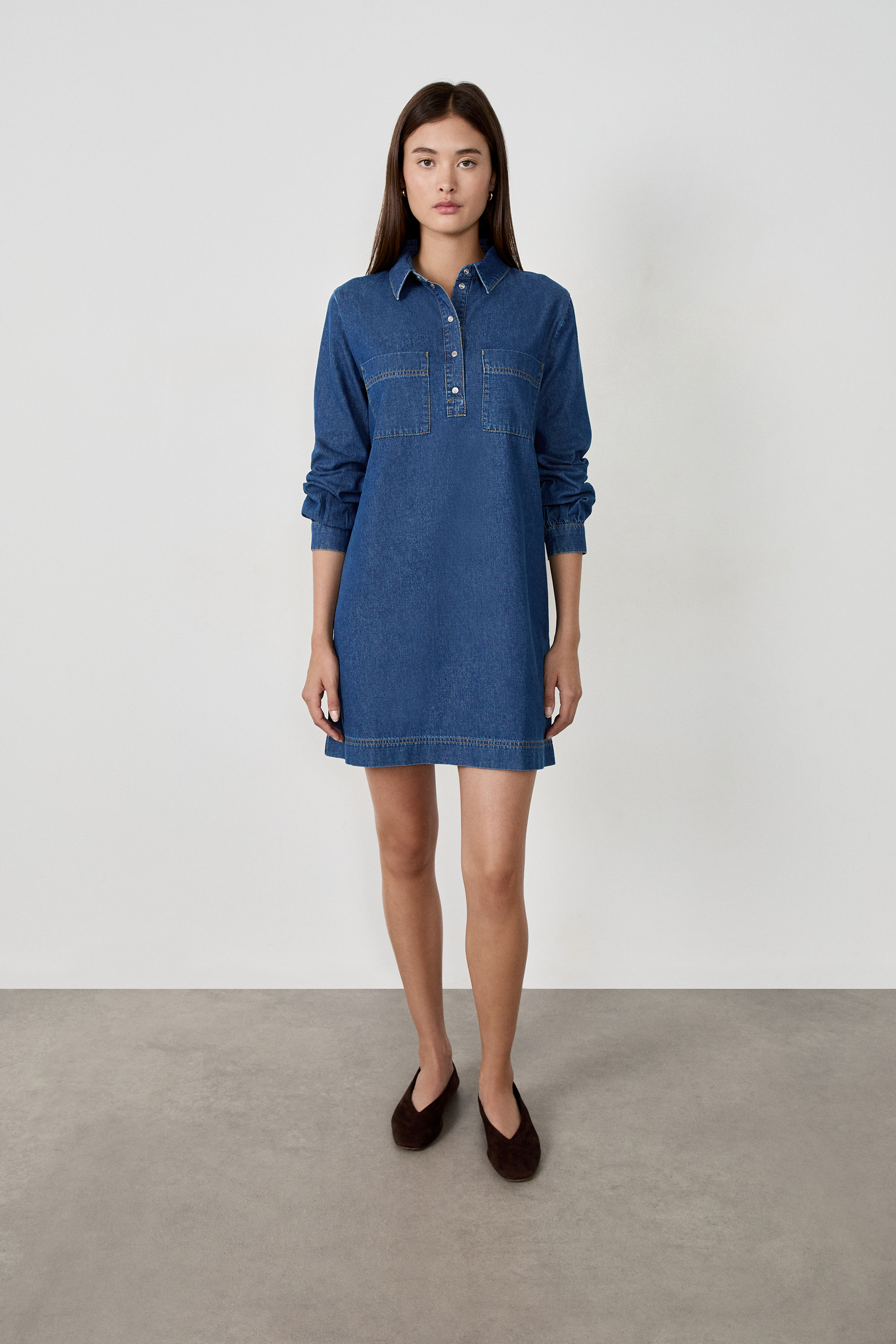 Robe manches longues en coton