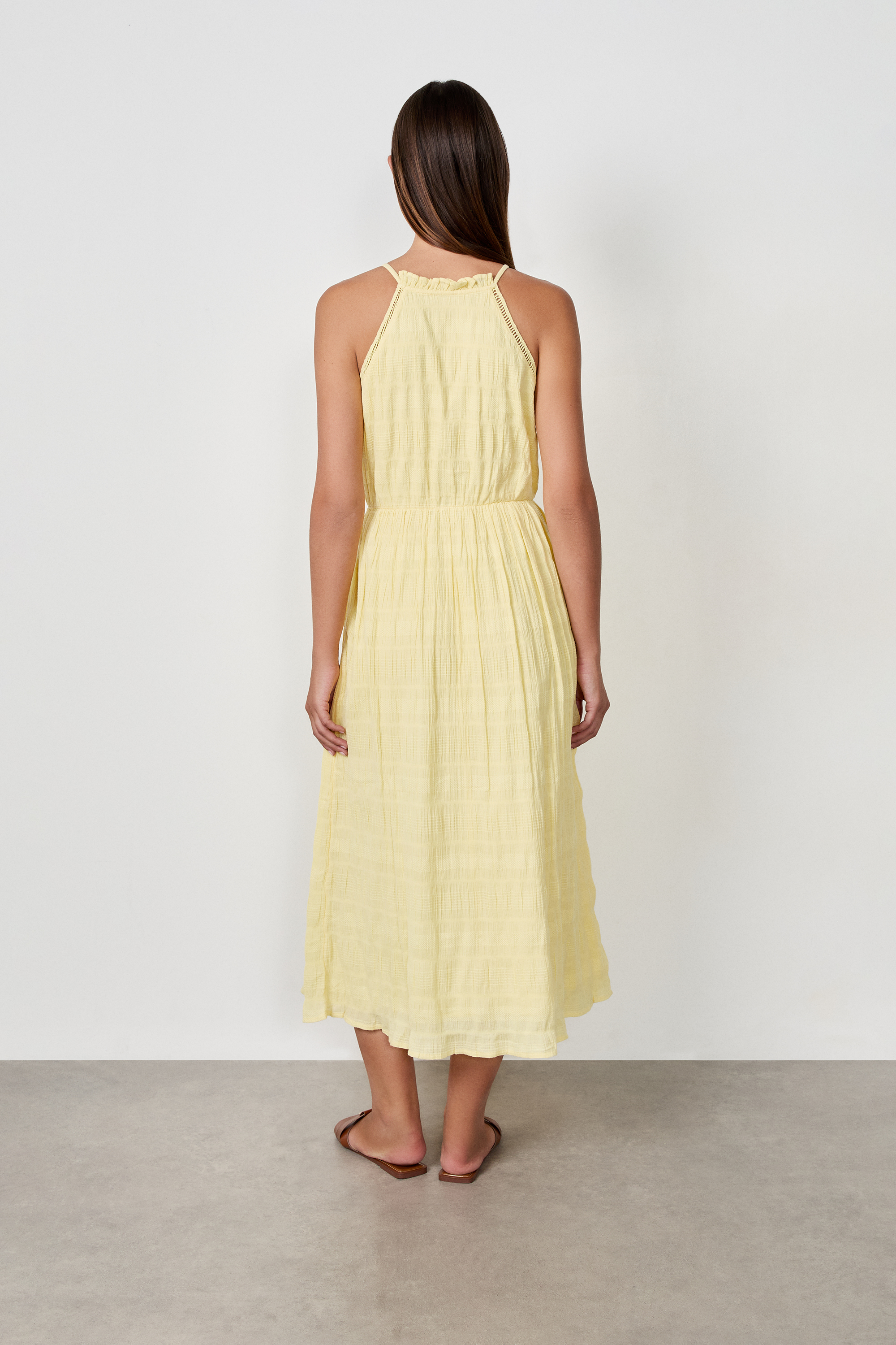 Robe longue texturée