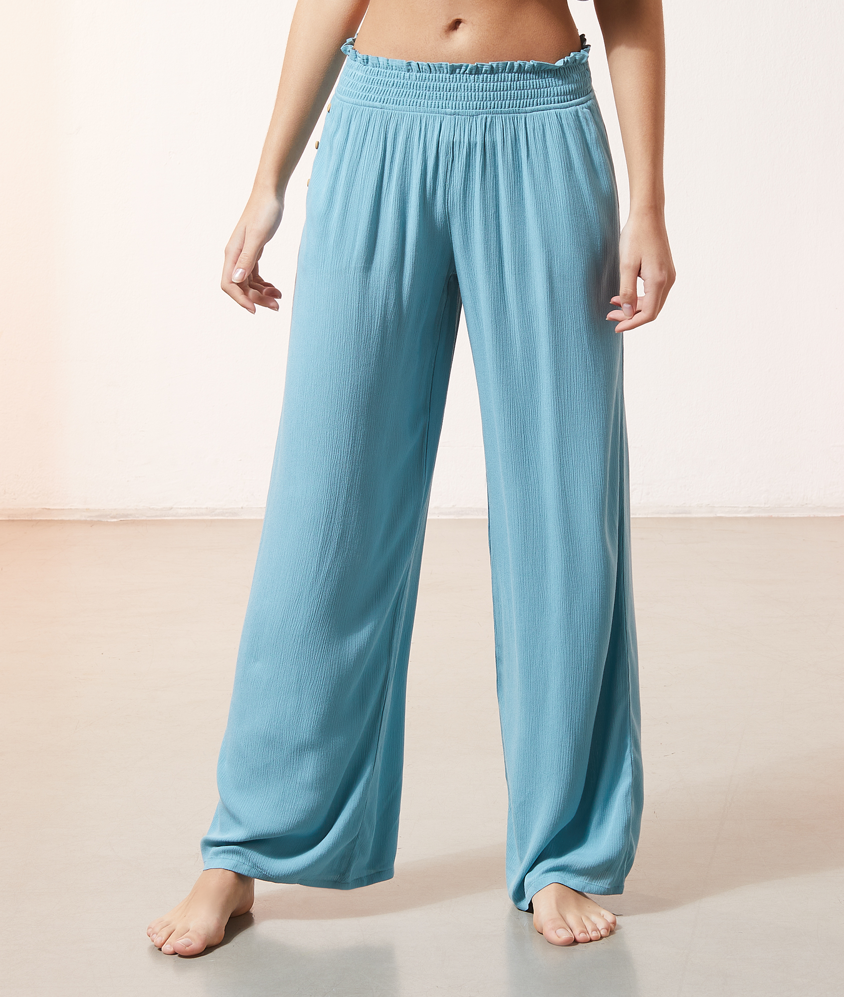 Pantalon large - NILOU - BLEU VERT - ETAM