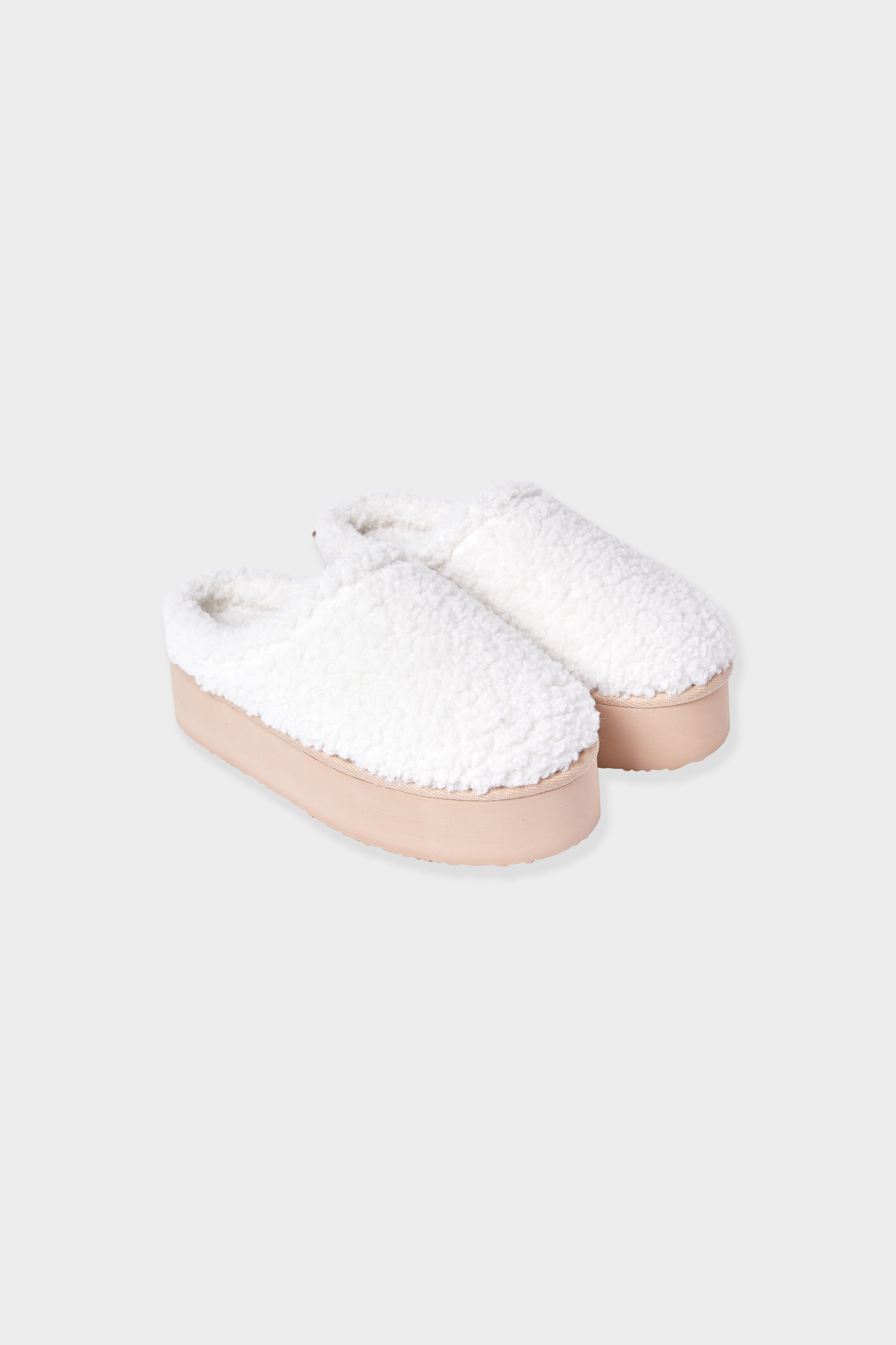 Chaussons mules en fausse fourrure