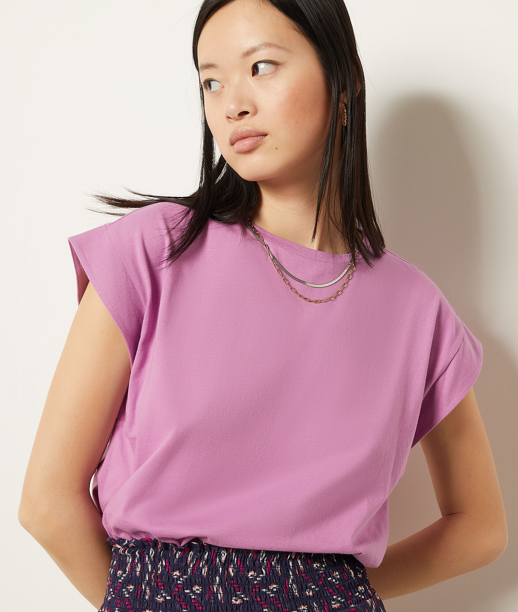 T-shirt Etam Femme En Coton Fuchsia - Taille 40 - Occasion En Très Bon état