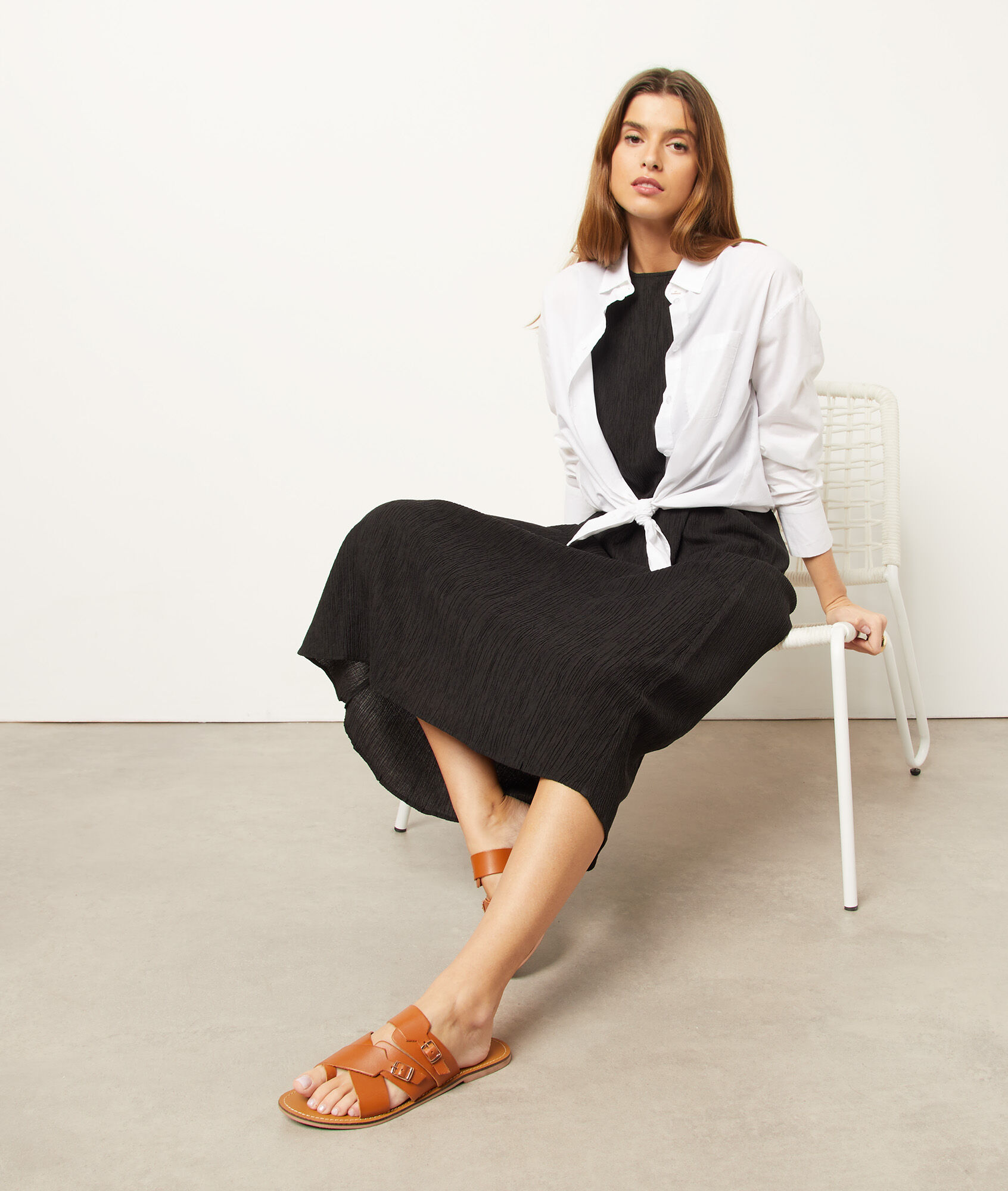 Robe longue fluide GENA NOIR - ETAM