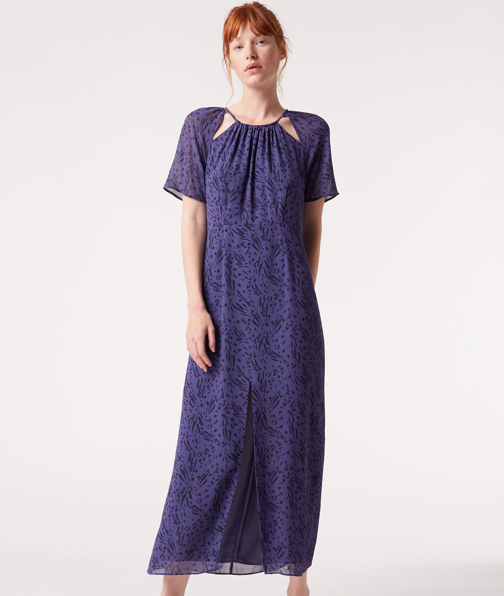 Robe longue imprimée JUSTINE IMP PRUNE ETAM