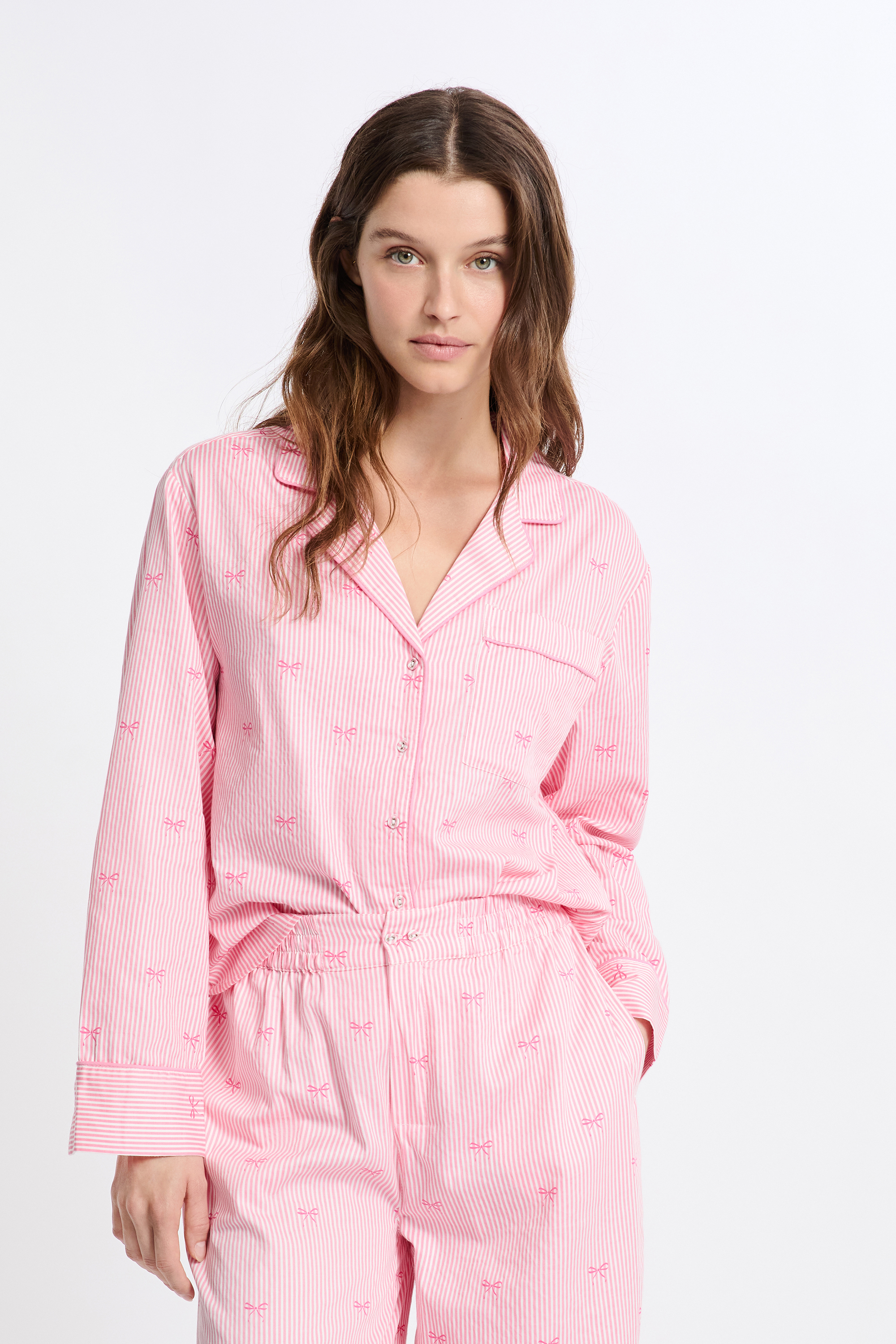 Chemise de pyjama en coton à motifs COTON - ETAM