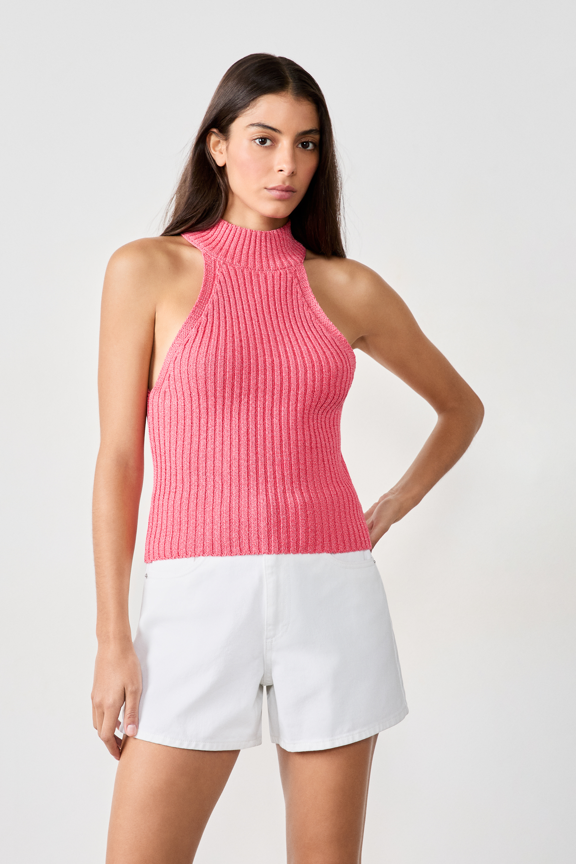 Top Sans Manches Etam Bleu Fantaisie En Lin - Taille M - Neuf Sans étiquettes