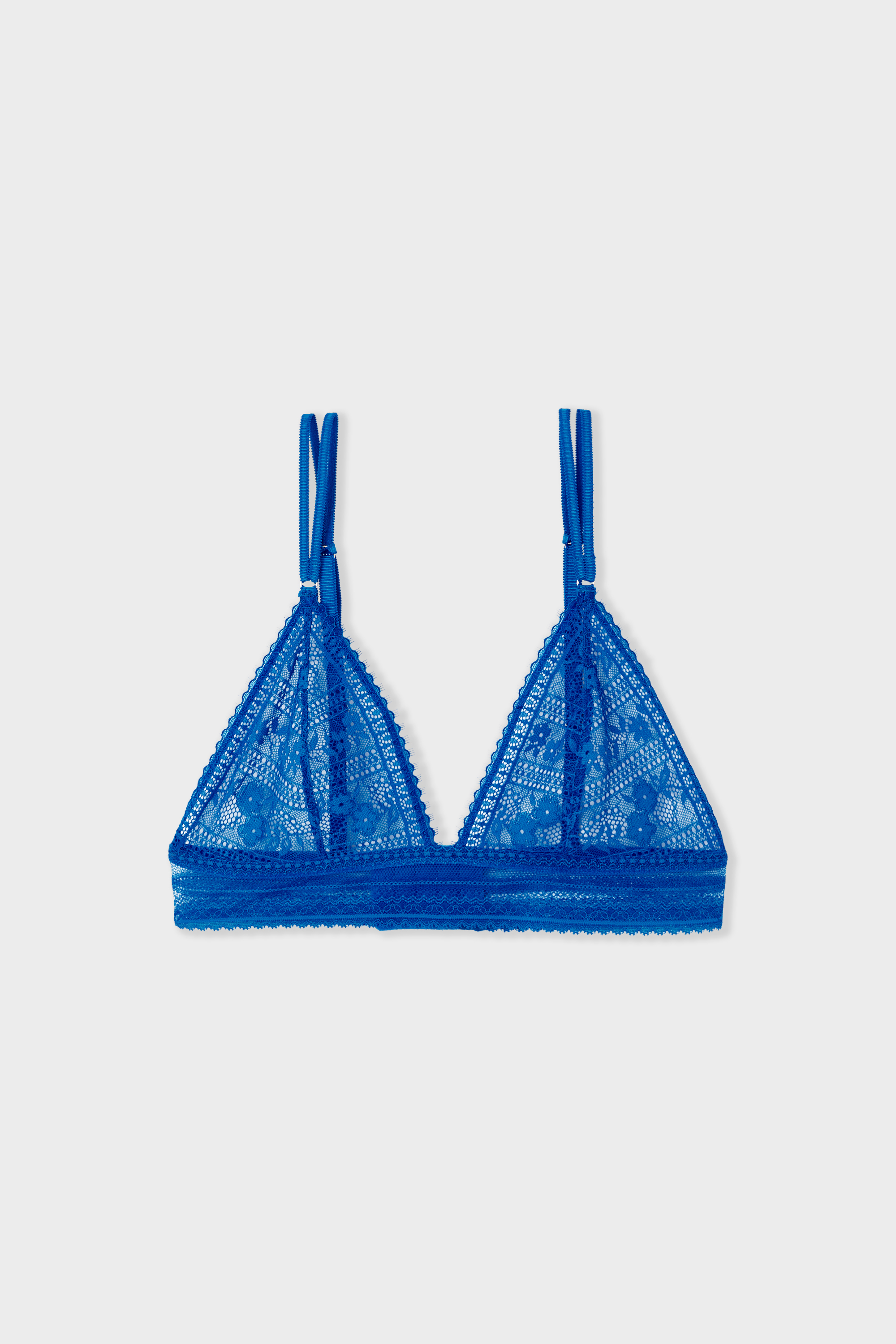 Soutien-gorge triangle en dentelle AURA BLEU VIF ETAM