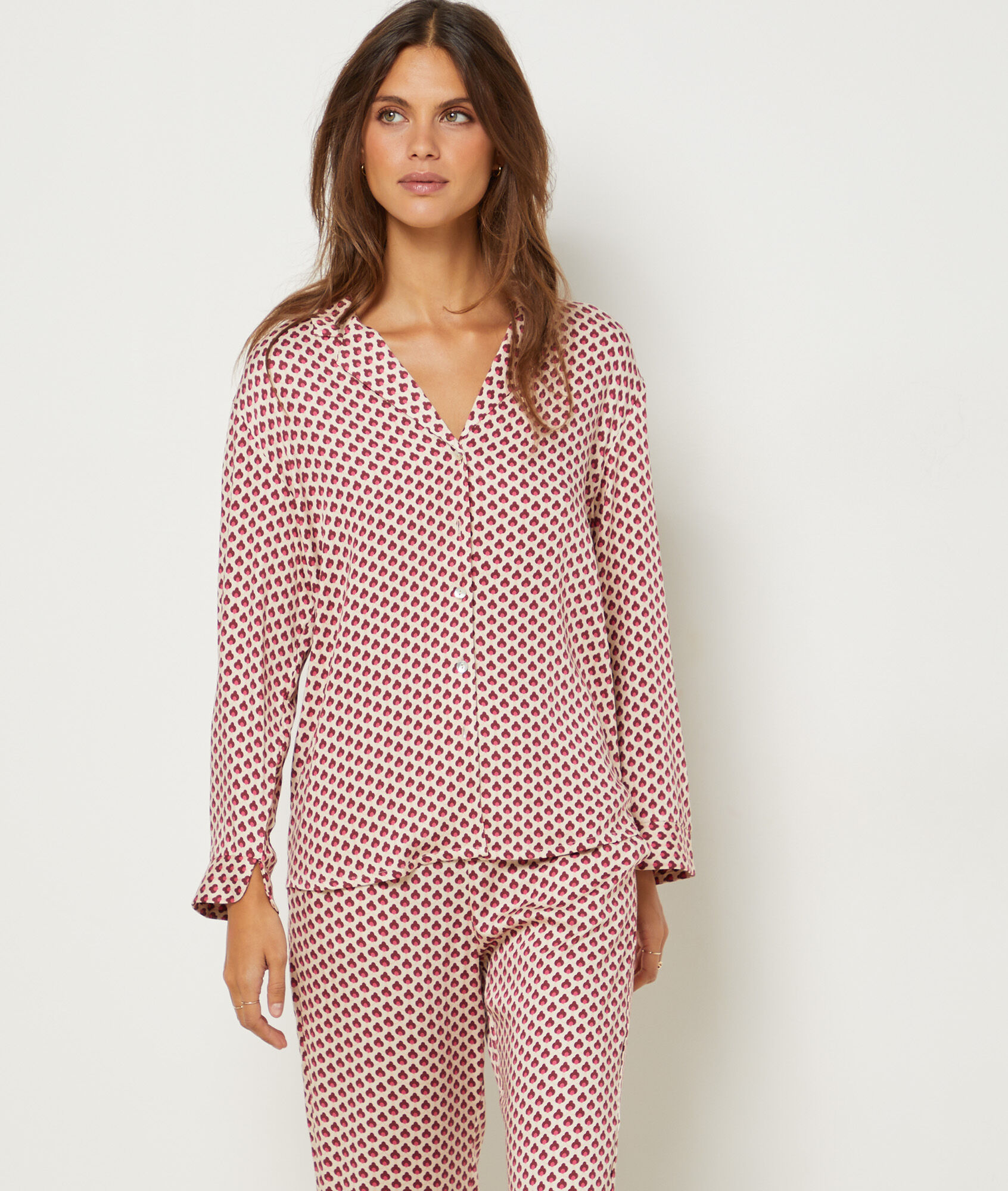 Pantalon De Pyjama Femme – Blanc à étoiles Dorées, Taille 46-48, Occasion Très Bon état