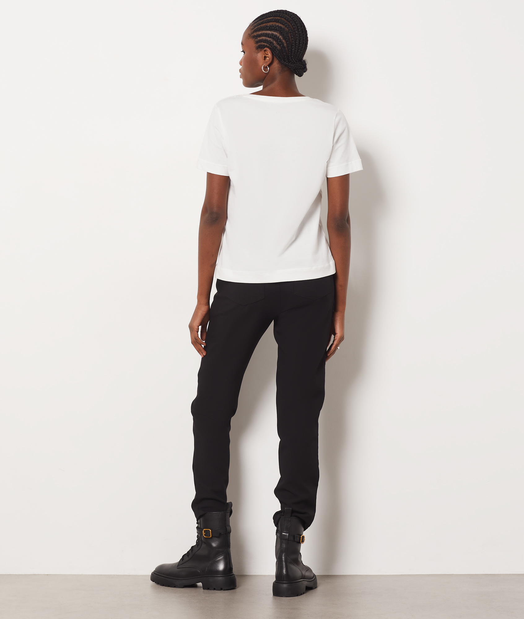 T-shirt à Manches Courtes Uni ECRU Pour Femme MONOPRIX PREMIUM