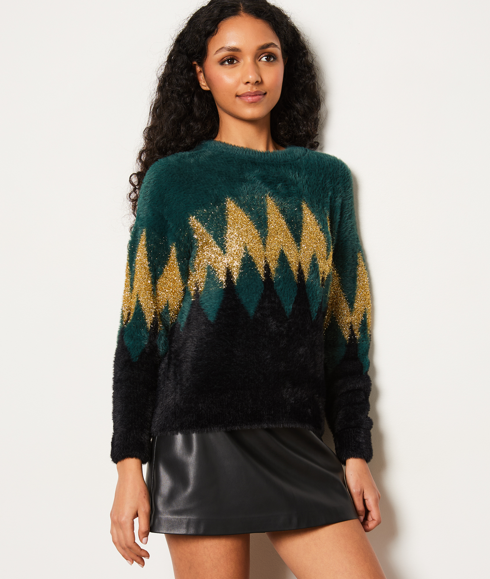 Pull S.Oliver à Motifs Marron Prune Taille 40 - Occasion En Très Bon état