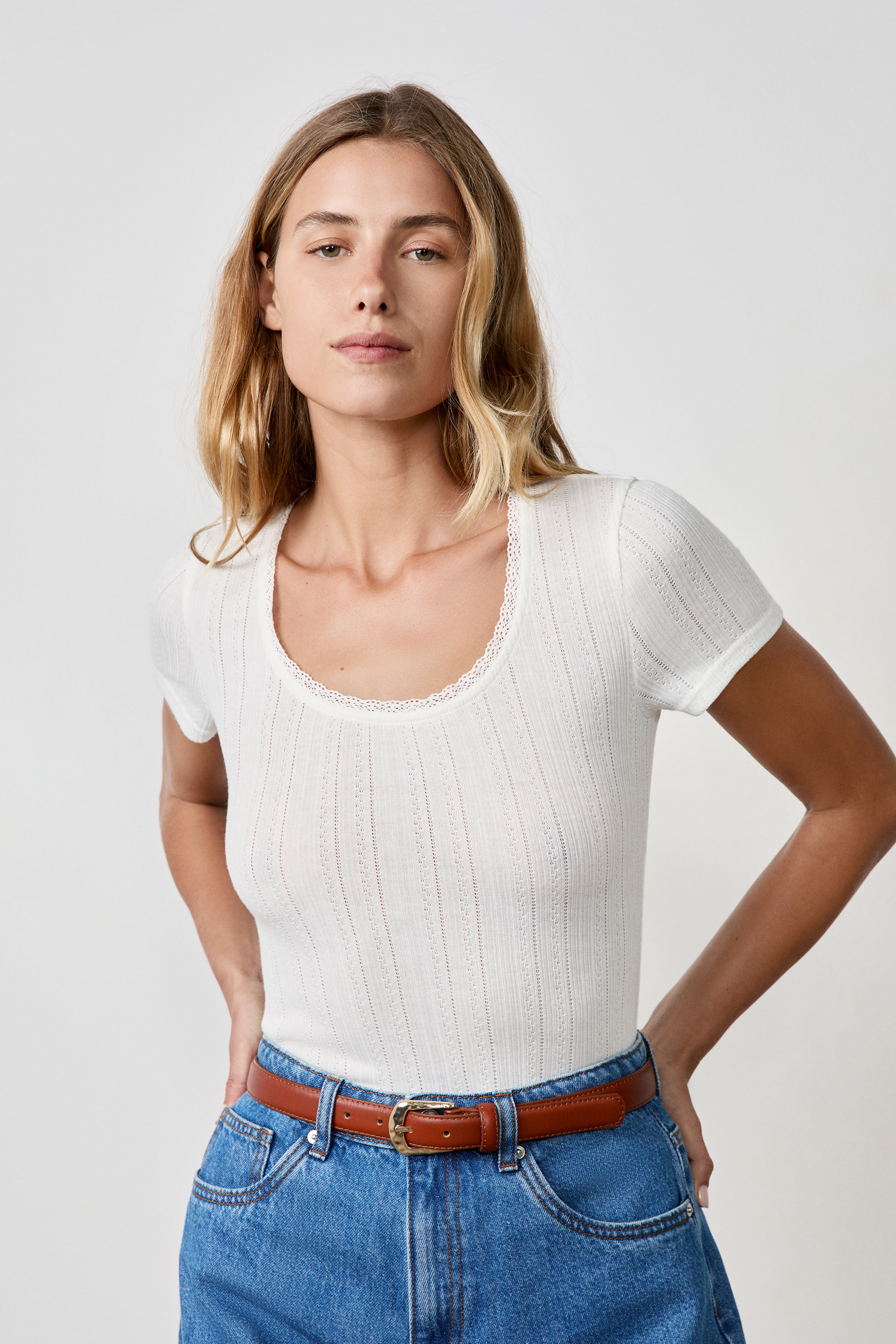 T-shirt manches courtes en maille