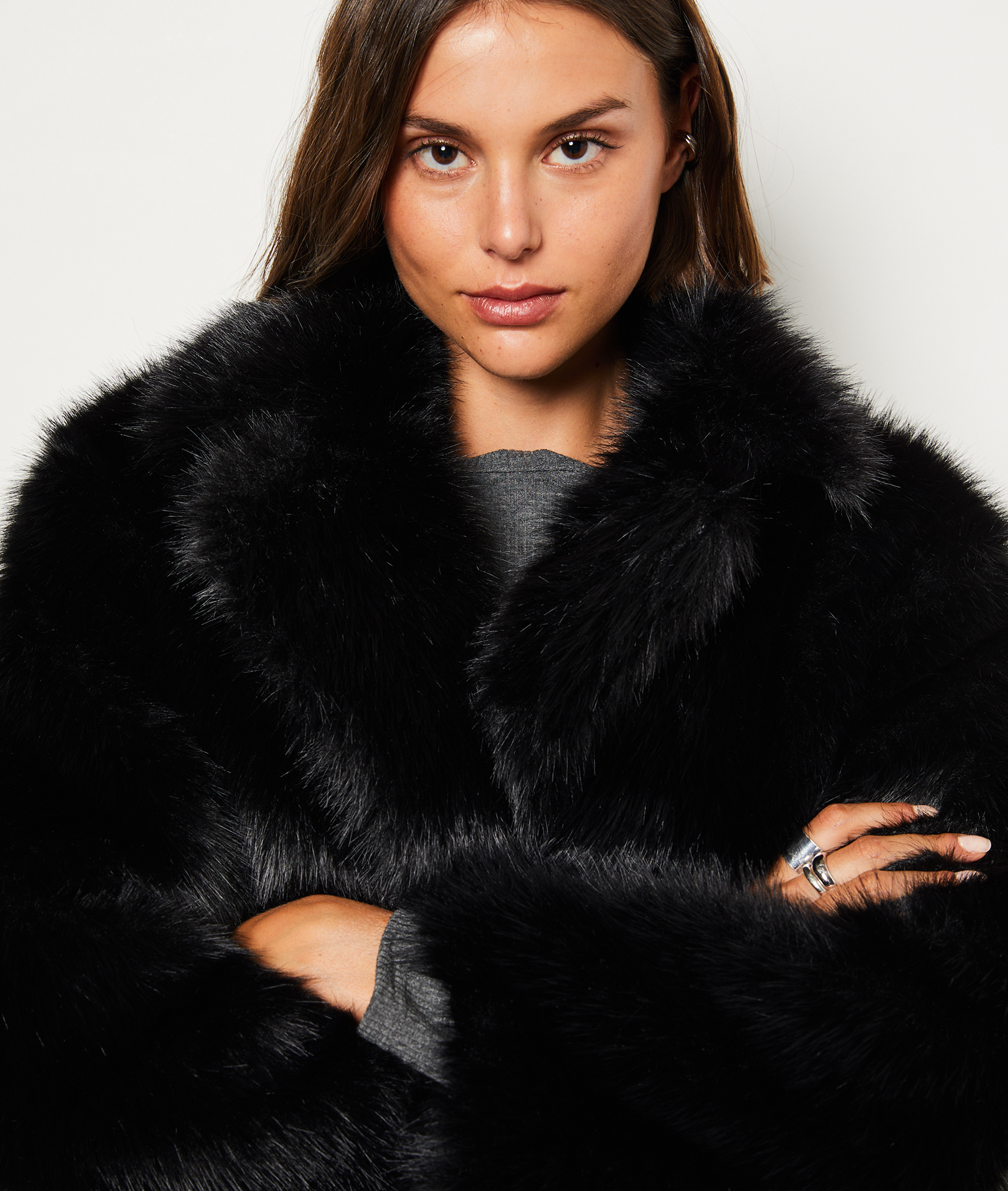 Manteau Fausse Fourrure Camaieu Veste Fourrure Manteau Sale