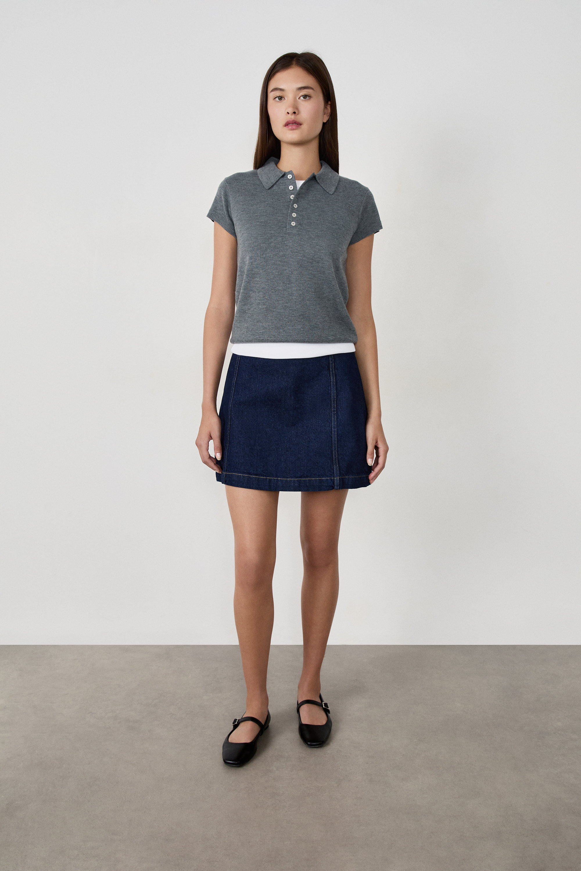 Jupe Courte En Jeans Etam – Taille 38/40 – Bleu Délavé – Mini-jupe – Fermeture éclair – TBE