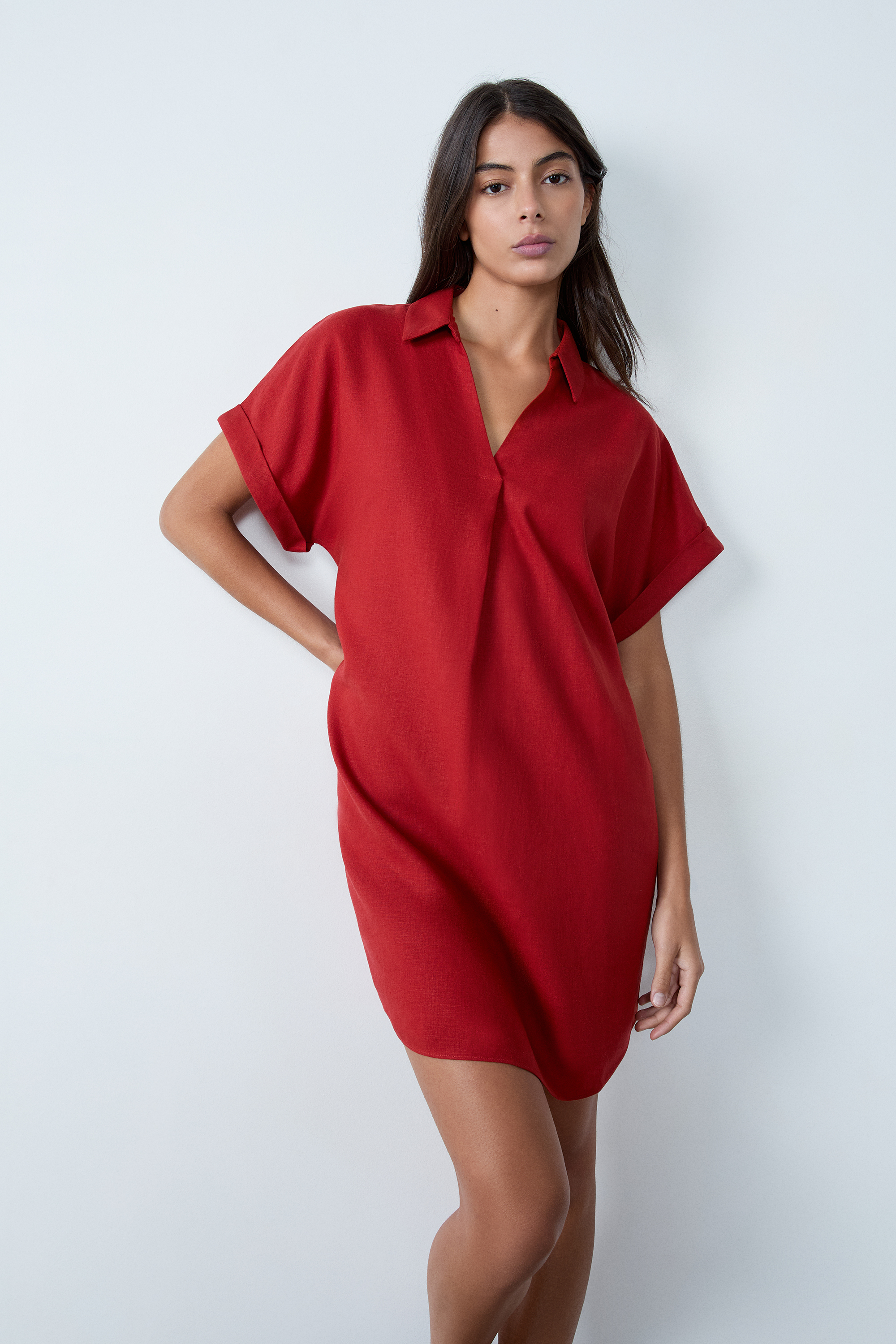Robe Courte Grise Fluide Avec Paillettes (sequins) EDC - Taille M - Neuf Sans étiquettes