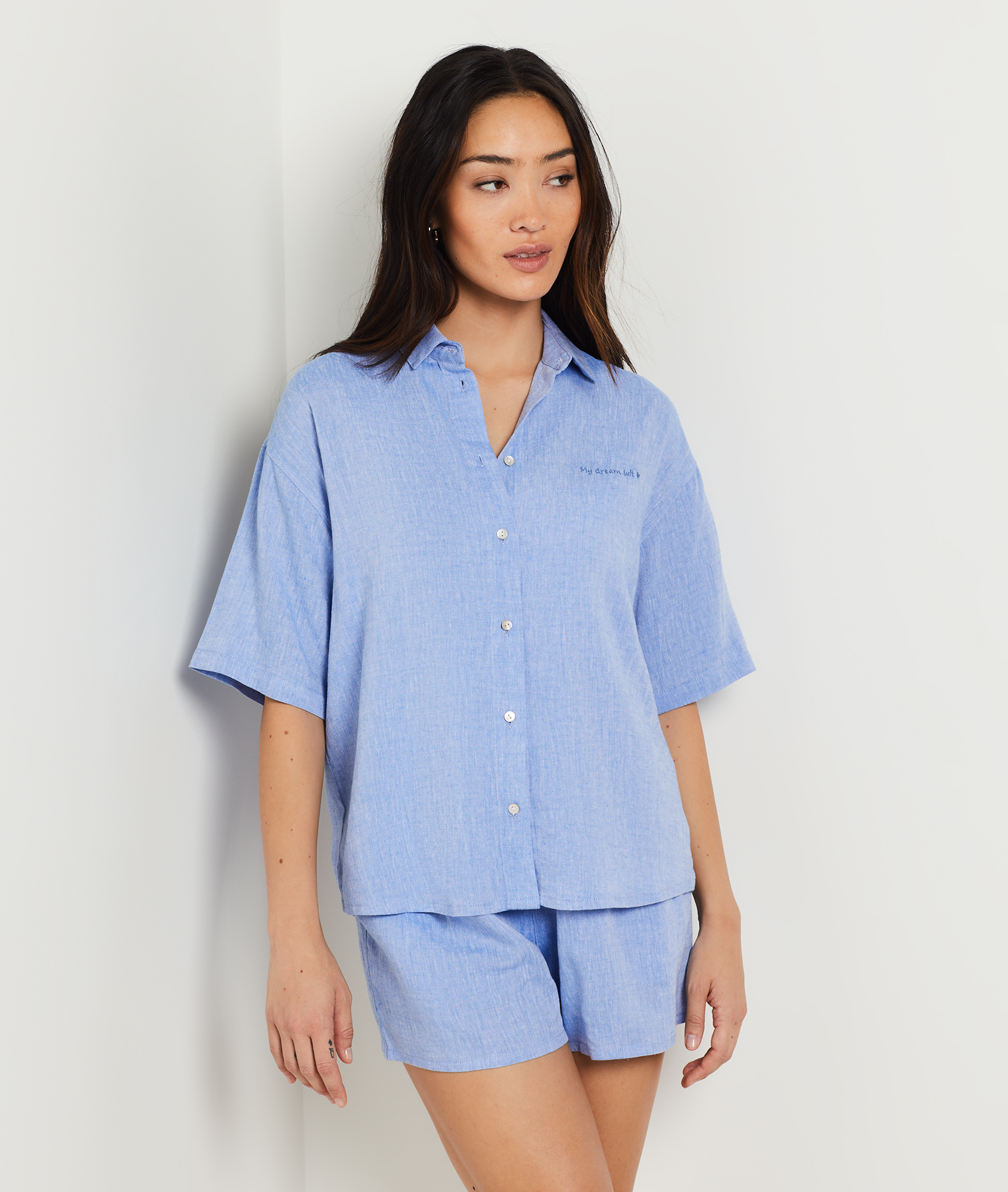 Chemise Simms Performance Manches Courtes – Homme Taille L – Bleu – État Parfait