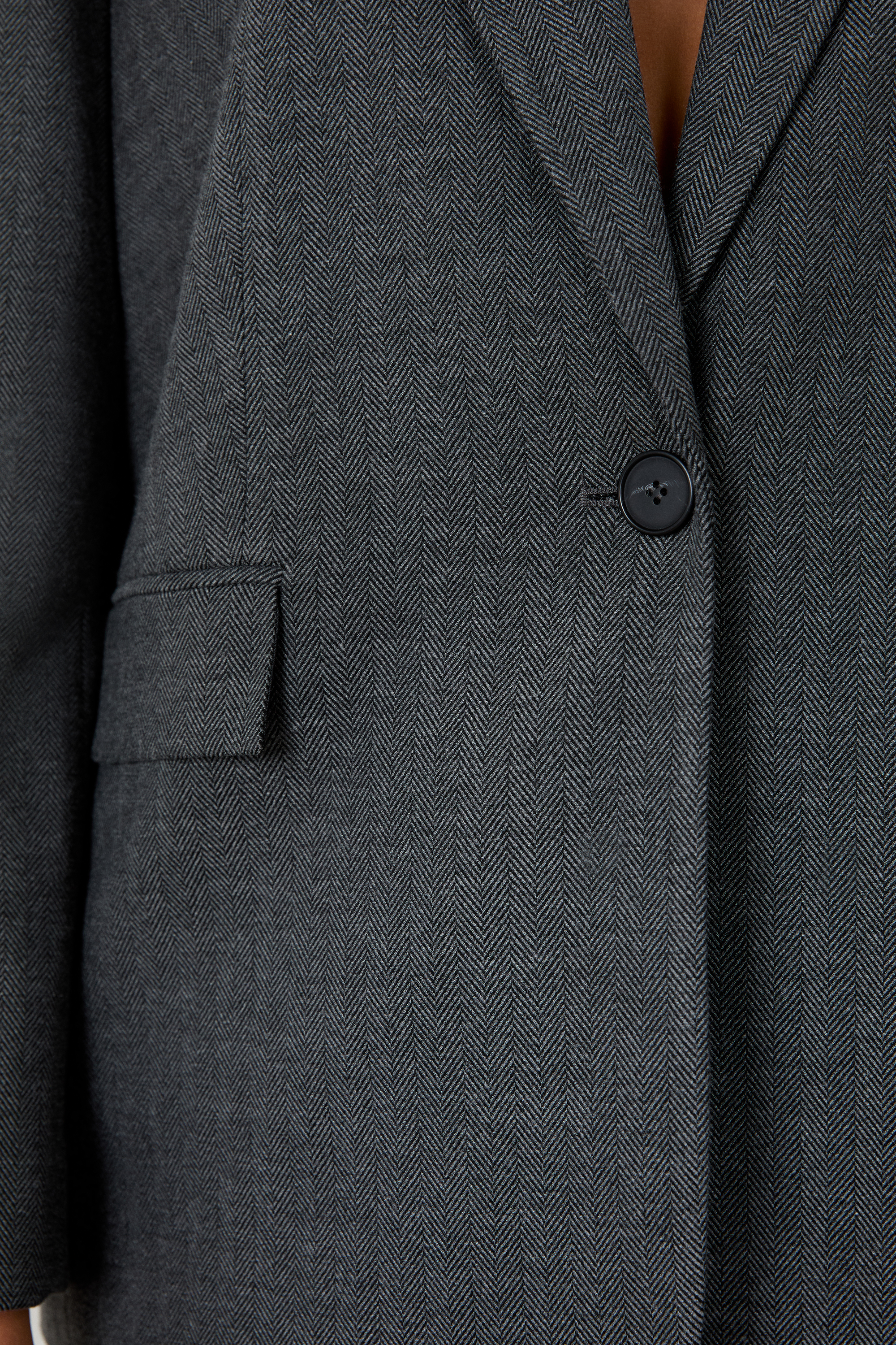 Veste blazer avec boutons ALBA CHEVRON GRIS ETAM