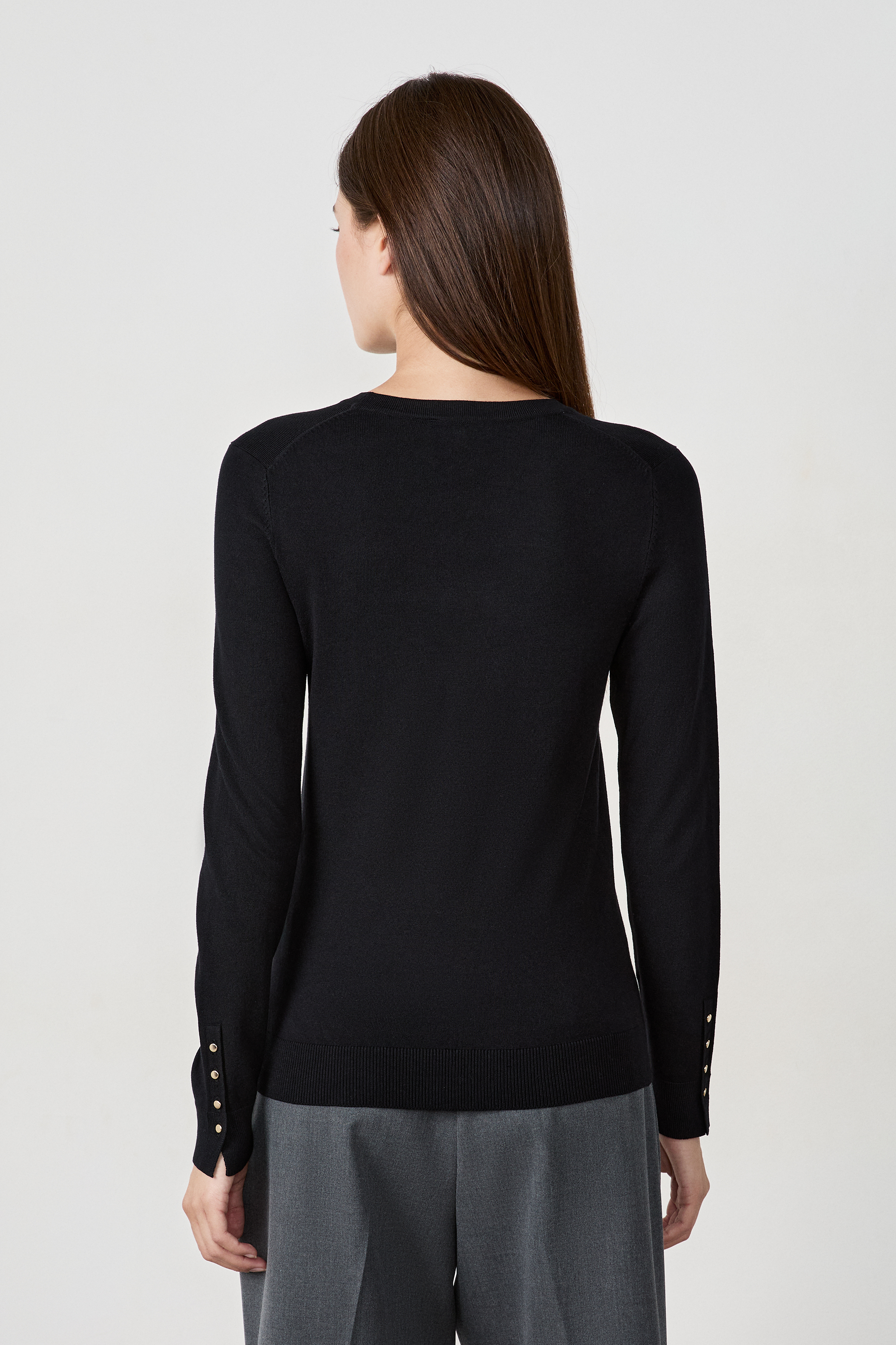 Pull Noir Manches Longues Miss Lucci - Taille 42/44 - Lacets Aux épaules - Occasion TB