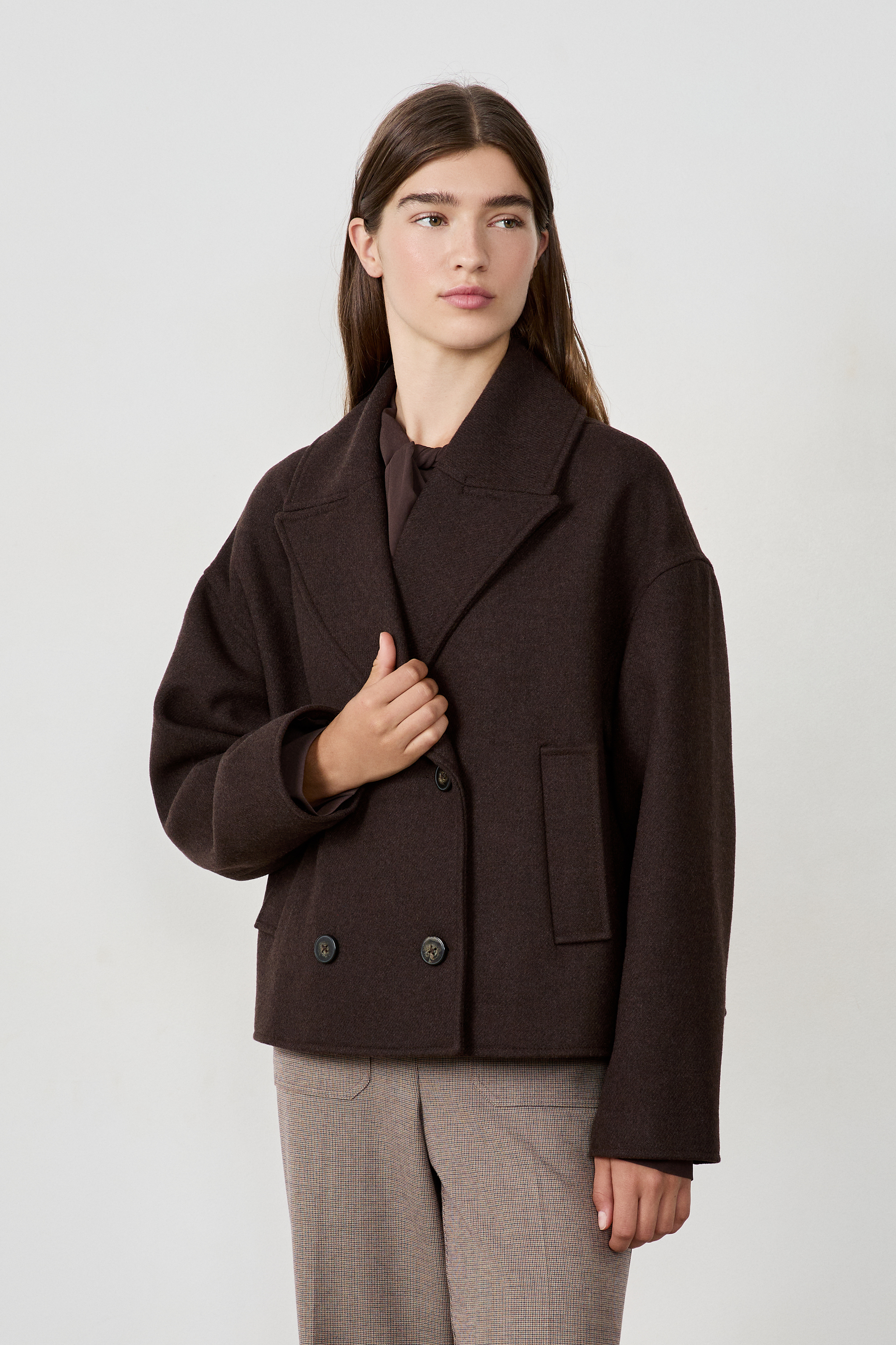 Caban court avec laine POLYESTER LAINE - ETAM