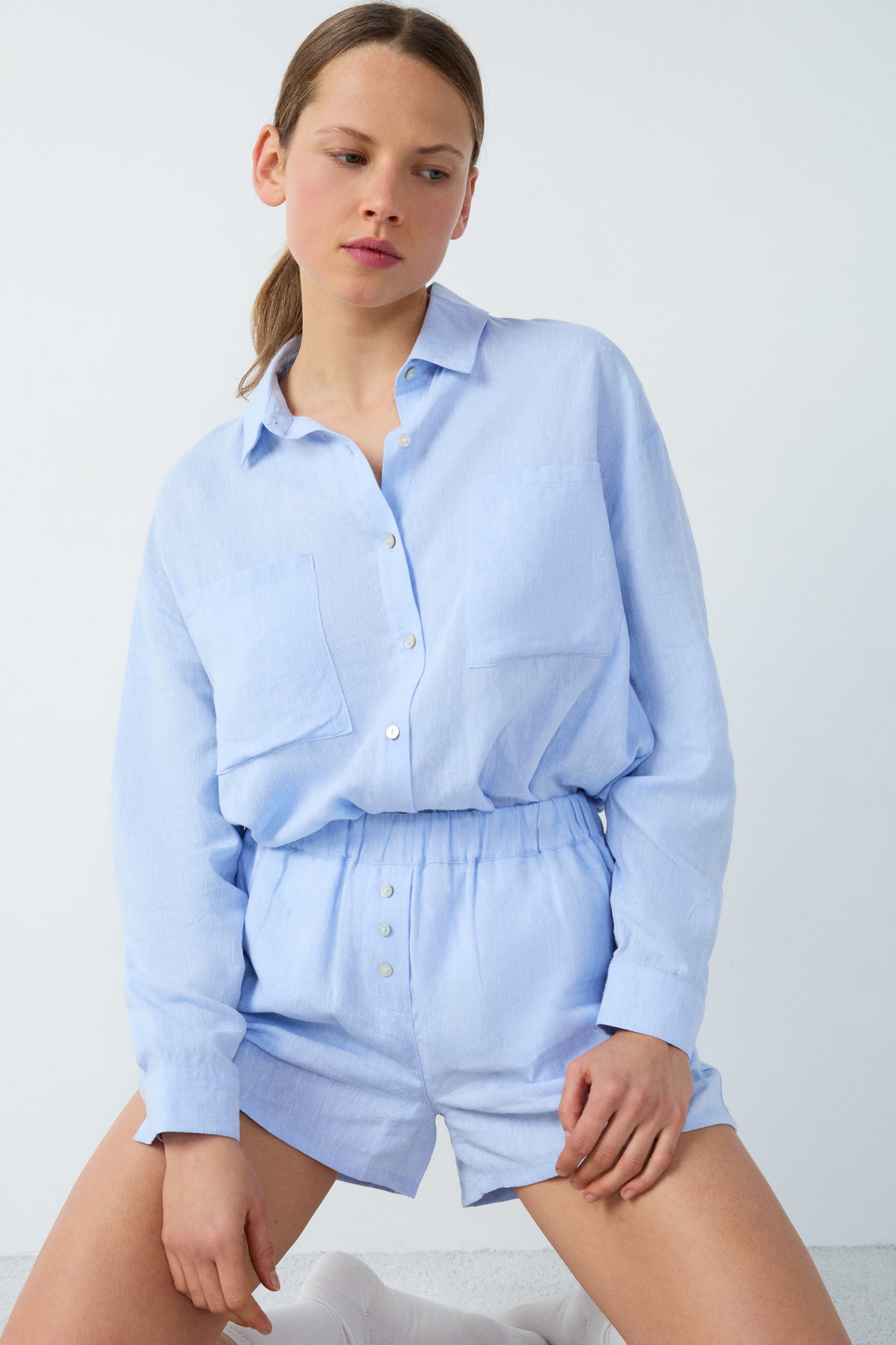 Short de pyjama en lin LIN VISCOSE - ETAM