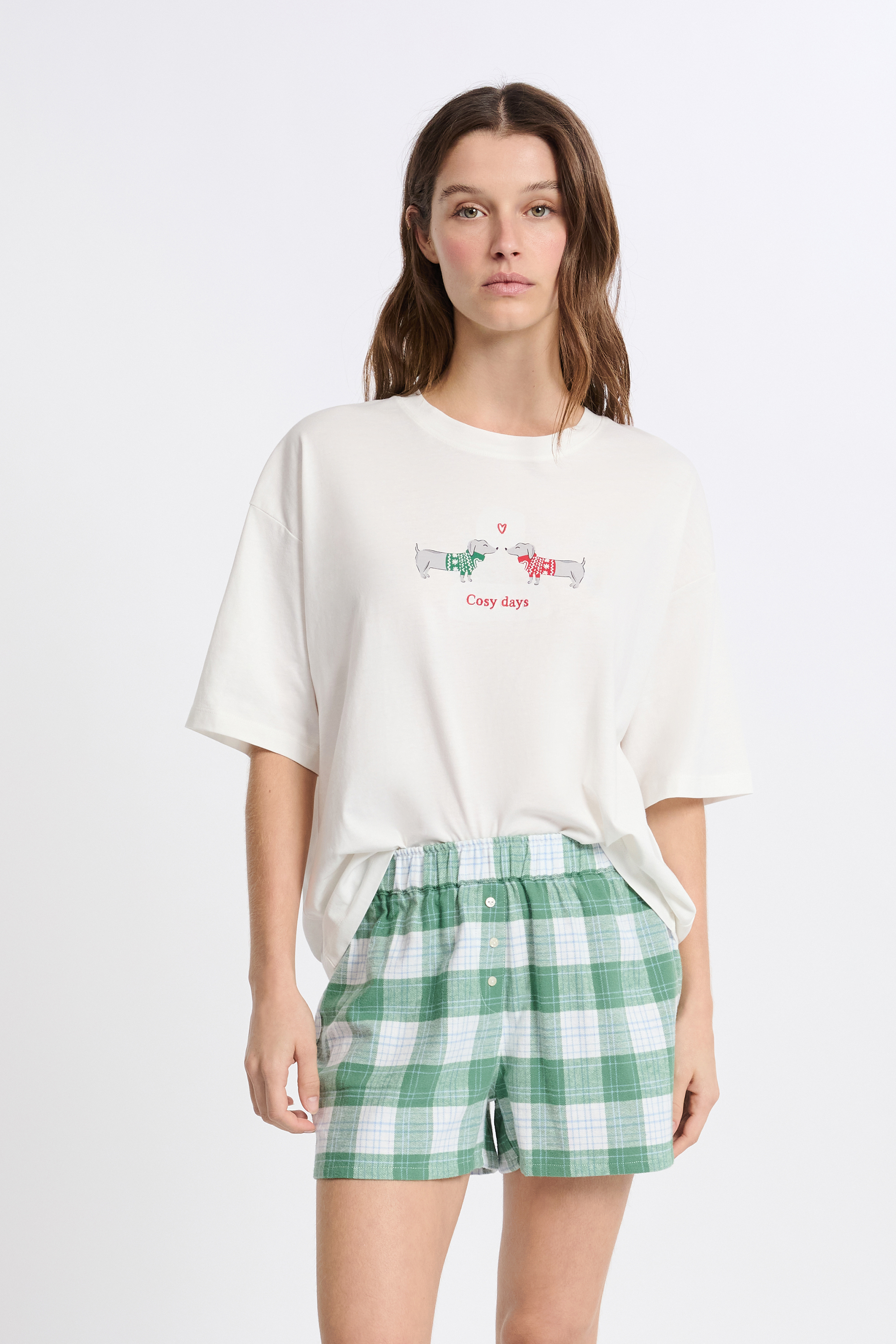 T-shirt en coton à motif chien