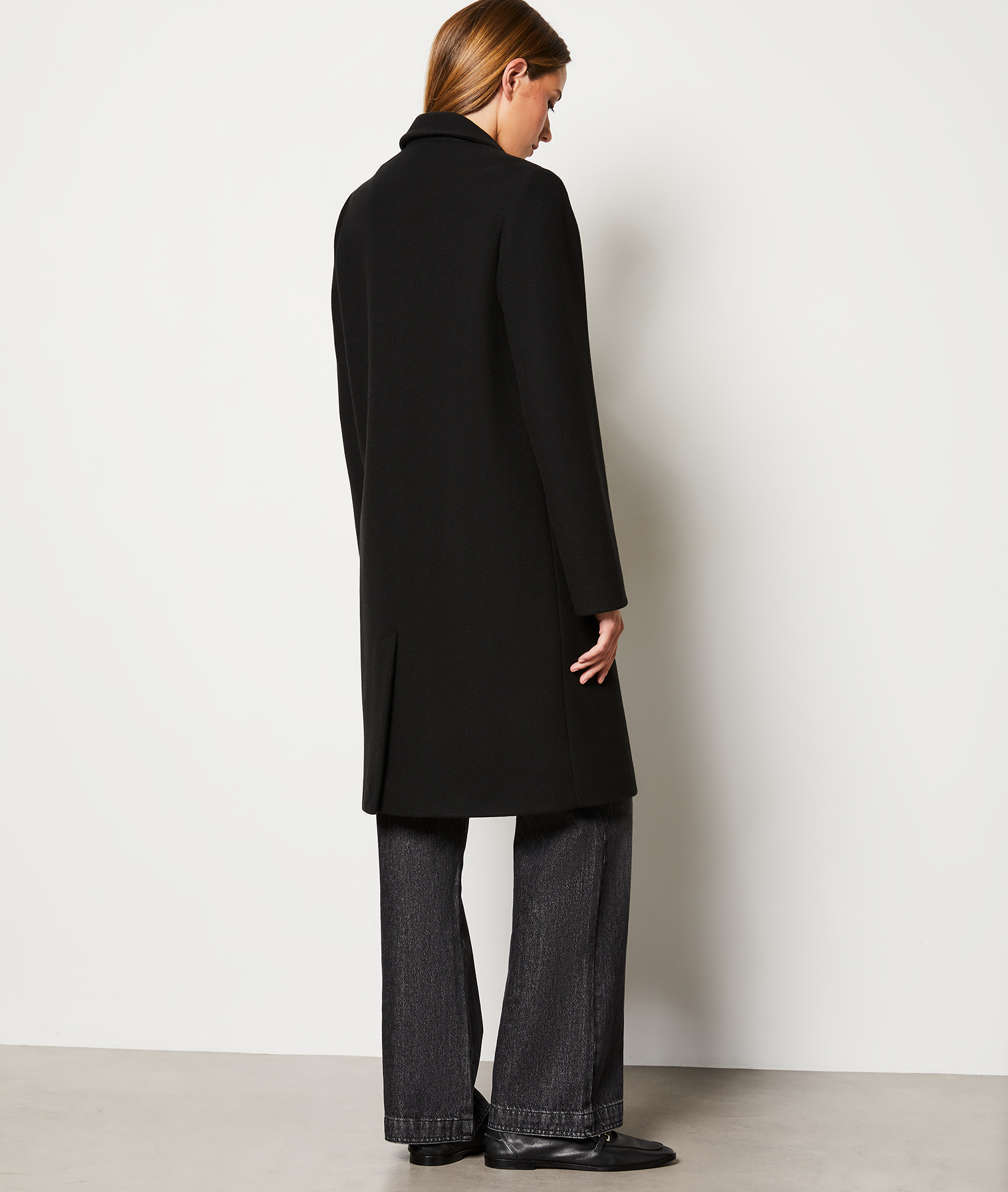 Veste Femme Novita En Laine Mélangée Taille L - Cardigan Boutonné Noir, Occasion Très Bon état