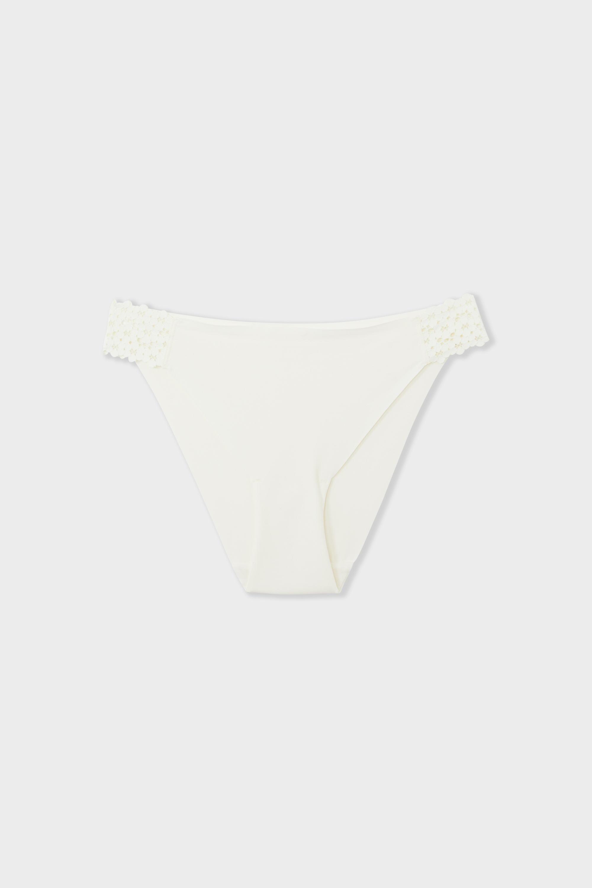 Hipster V-shape en microfibre et dentelle WISH BLANC