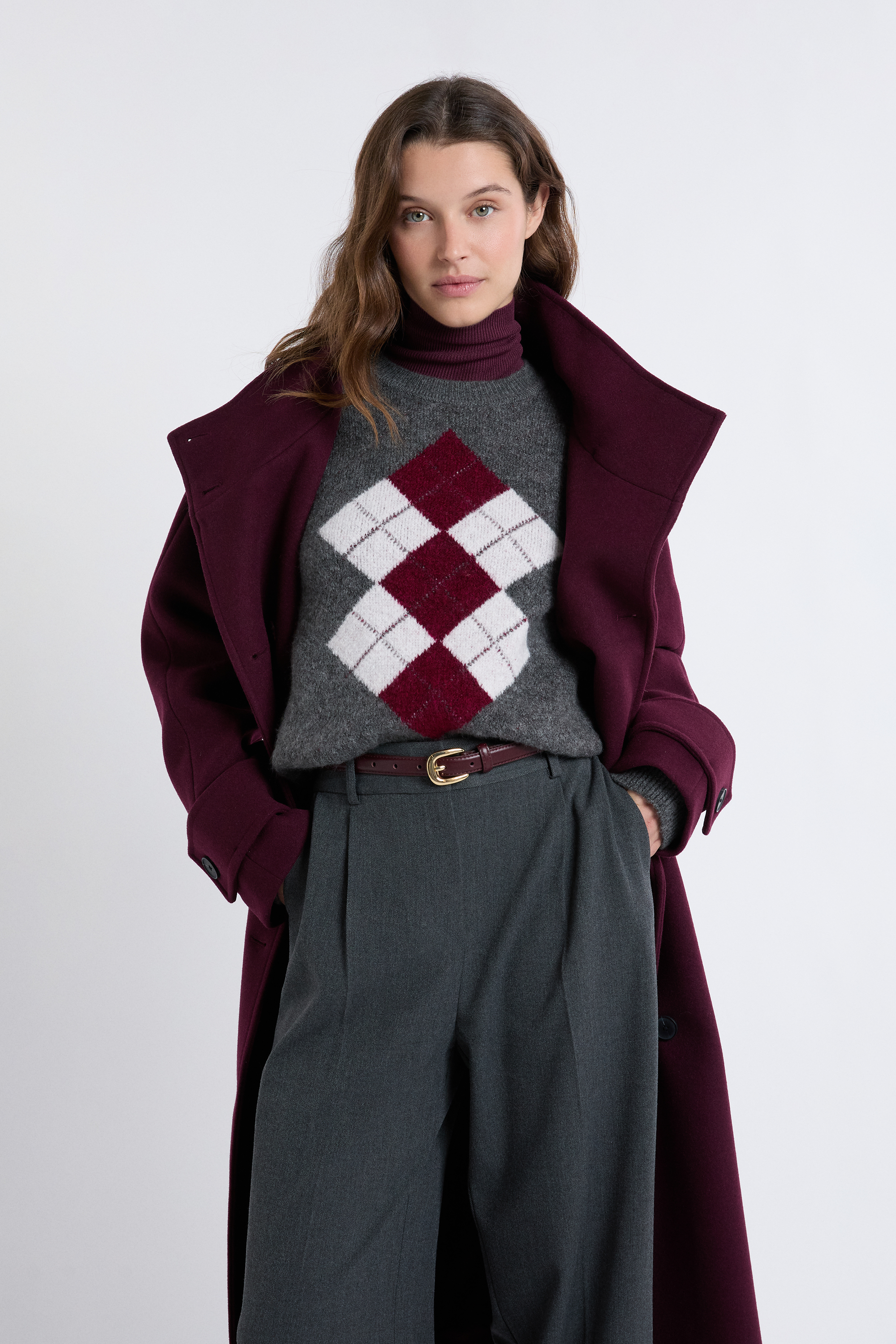 Pull col rond à motifs POLYESTER - ETAM