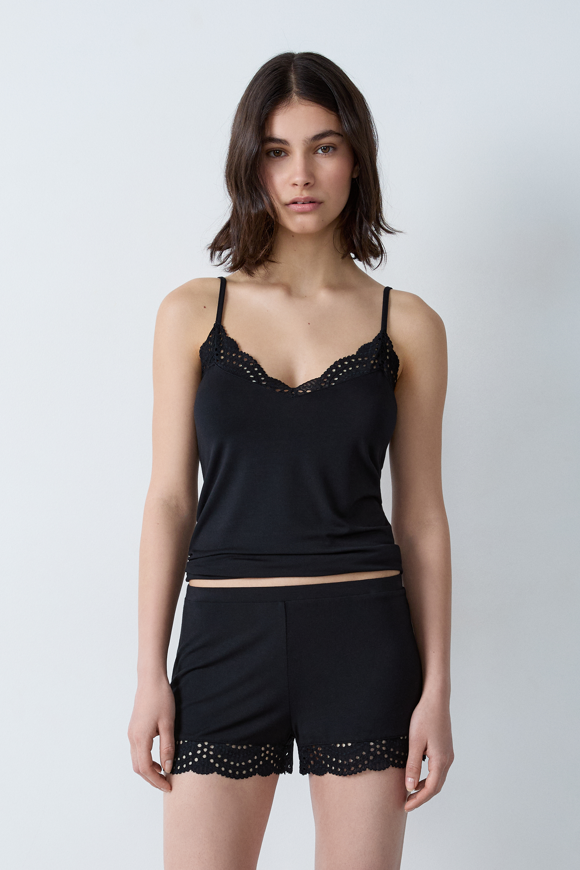 Short de pyjama en modal détails dentelle JOSEPHINE NOIR ETAM